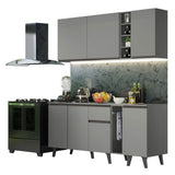 Combo Completo de Cocina 180 cm Gris Nice Madesa 01
