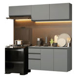 Combo de Cocina Flotante 200cm Gris Nice Madesa 05
