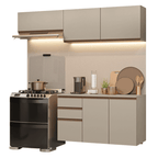 Cocina Compacta 200 cm Crema Nice Madesa
