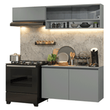 Combo de Cocina Flotante 200cm Gris Nice Madesa 08