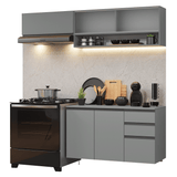 Combo de Cocina Flotante 200cm Gris Nice Madesa 11