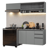 Combo de Cocina Flotante 200cm Gris Nice Madesa 12