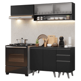 Cocina Compacta 200 cm Negro Nice Madesa 13