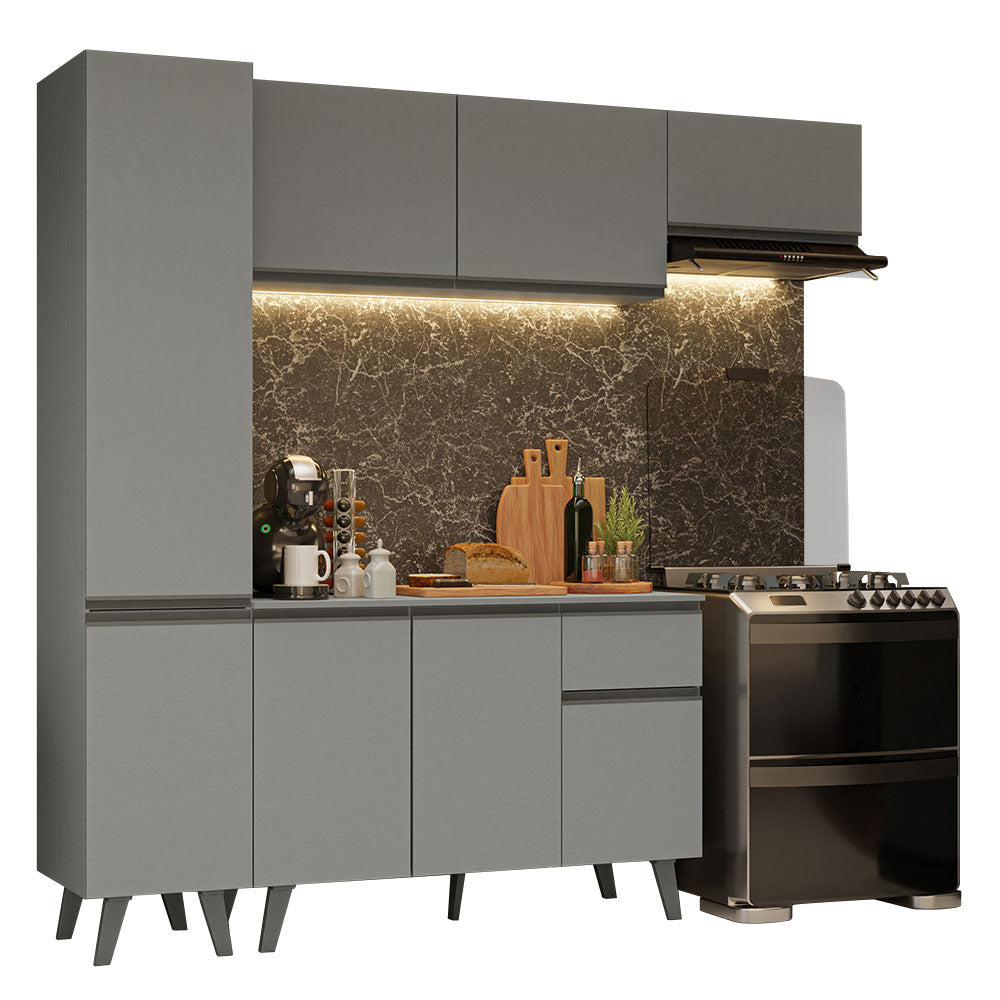 Combo Completo de Cocina 220 cm Gris Nice Madesa 01