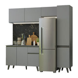 Combo Completo de Cocina 220 cm Gris Nice Madesa 03