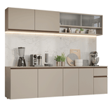 Combo de Cocina 240 cm Sin Patas Nice Crema 04