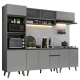 Combo Completo de Cocina 260 cm Gris Nice Madesa 02