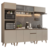 Combo de Cocina 260 cm Con Patas Nice Crema 02
