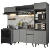 Combo Completo de Cocina 260 cm Gris Nice Madesa 03
