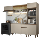 Combo completo de Cocina 260 cm Crema Nice Madesa 03