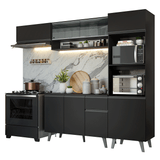 Combo completo de Cocina 260 cm Negro Nice Madesa 03