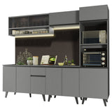 Combo Completo de Cocina 260 cm Gris Nice Madesa 07