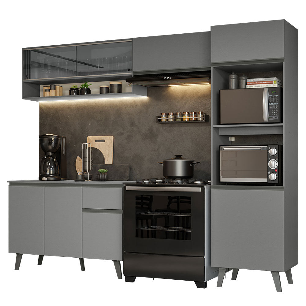Combo Completo de Cocina 260 cm Gris Nice Madesa 08