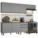Combo Completo de Cocina 260 cm Gris Nice Madesa 12