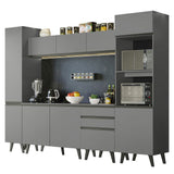 Combo Completo de Cocina 280 cm Gris Nice Madesa 01