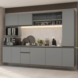 Combo completo de Cocina 280 cm Flotante Gris Nice Madesa 05