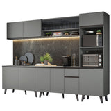 Combo Completo de Cocina 300 cm Gris Nice Madesa 01