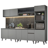Combo Completo de Cocina 300 cm Gris Nice Madesa 01