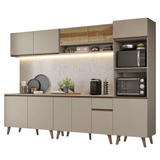 Combo de Cocina 300 cm Con Patas Nice Crema 01