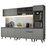Combo Completo de Cocina 300 cm Gris Nice Madesa 02