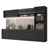 Combo completo de Cocina 300 cm Flotante Negro Nice Madesa 03