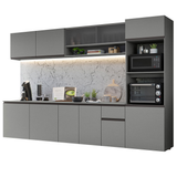 Combo Completo de Cocina Flotante 300 cm Gris Nice Madesa 04