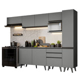 Combo Completo de Cocina 300 cm Gris Nice Madesa 05