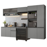 Combo Completo de Cocina Flotante 300 cm Gris Nice Madesa 06