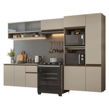 Combo de Cocina 300 cm Sin Patas Nice Crema 06