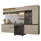 Combo de Cocina 300 cm Sin Patas Nice Crema 07
