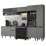 Combo Completo de Cocina 300 cm Gris Nice Madesa 08