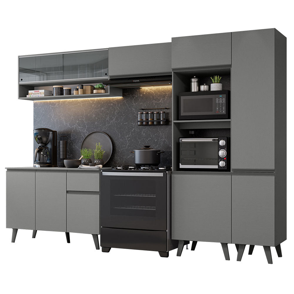 Combo Completo de Cocina 300 cm Gris Nice Madesa 09