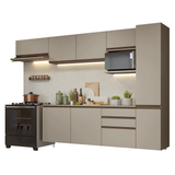 Combo completo de Cocina 300 cm, Flotante, Crema Nice 10