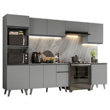 Combo Completo de Cocina 320 cm Gris Nice Madesa 01