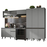 Combo Completo de Cocina 320 cm Gris Nice Madesa 03