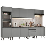Combo Completo de Cocina 320 cm Gris Nice Madesa 06