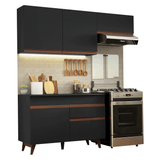 Cocina Compacta 190 cm Reims Negro 04