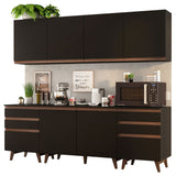 Combo completo de Cocina Madesa Reims 240cm Negro