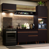 Combo completo de Cocina 250cm Negro Reims Madesa 04