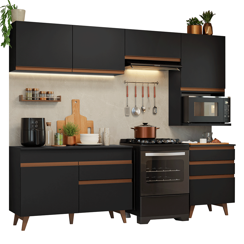Combo de Cocina 250 cm Reims Negro 07