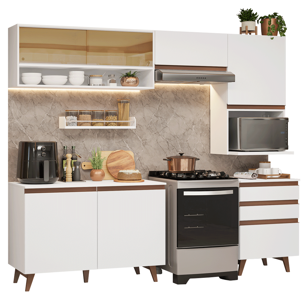 Combo de Cocina 250 cm Reims Blanco 10