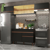 Combo completo de Cocina 260cm Negro Madesa 03