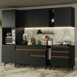 Combo completo de Cocina 260cm Negro Reims Madesa 05