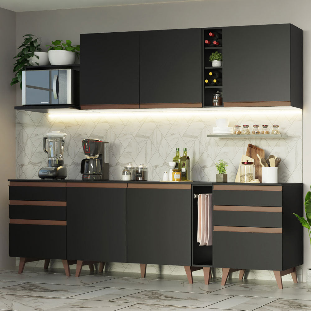 Combo completo de Cocina Madesa Reims 260cm NM 06