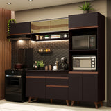 Combo completo de Cocina 260cm Negro Reims Madesa 07