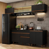 Combo completo de Cocina 260cm Negro Reims Madesa 11