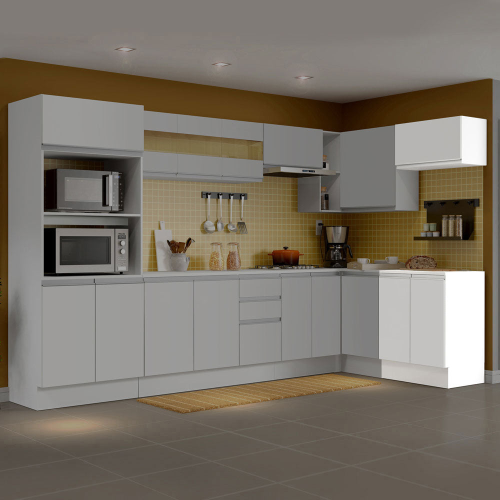 Kit Cocina 60 cm 100% MDF 2 Puertas 1 Abatible Blanco Smart Madesa