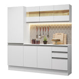 Cocina Compacta 100% MDF 170 cm Blanco Smart Madesa 01