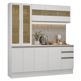 Cocina Compacta 180 cm Smart 100% MDF Blanco 03