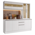 Cocina Compacta 180 cm 100% MDF Blanco Smart Madesa